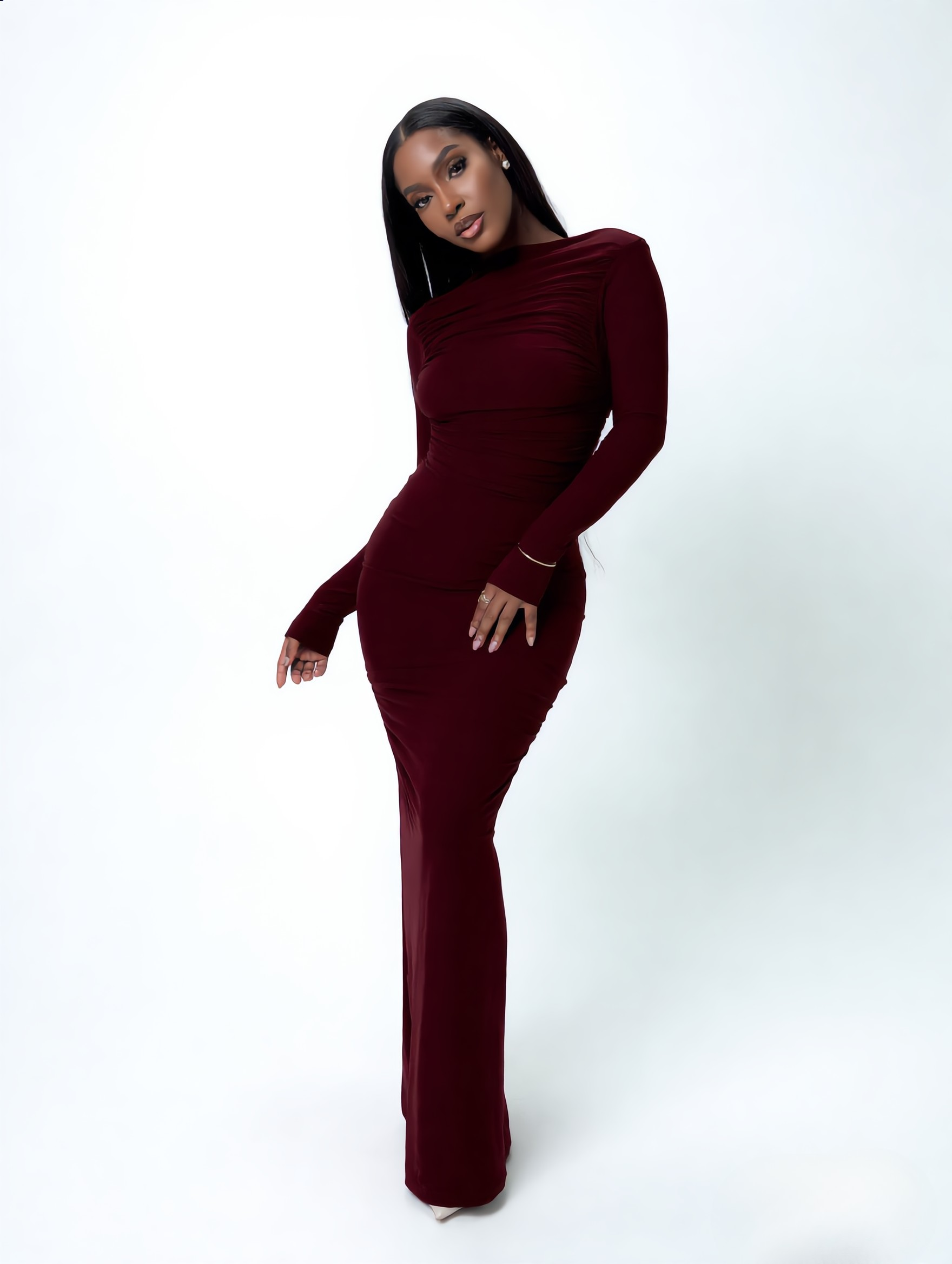 CrimsonAura™ Maxi Dress
