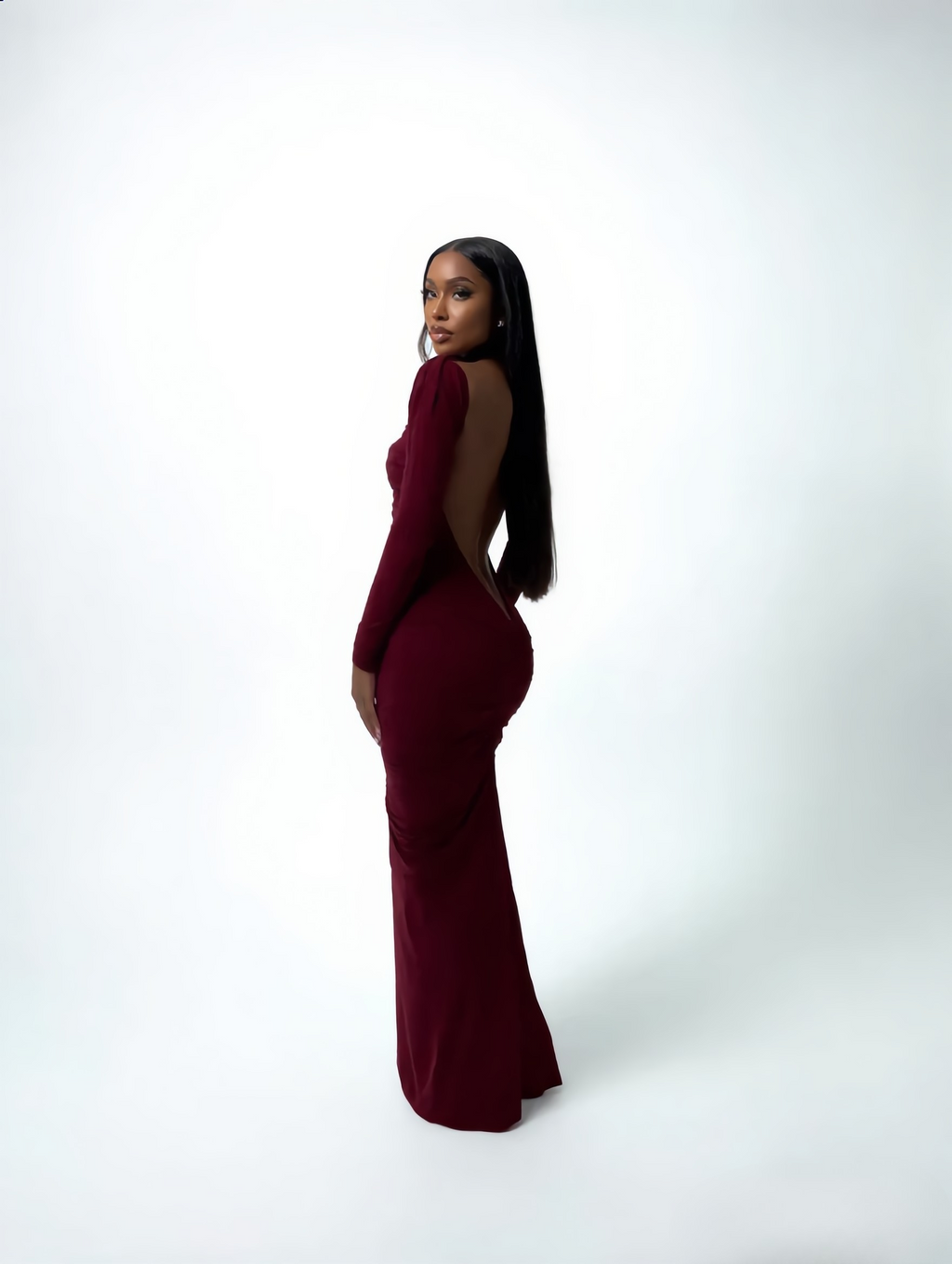CrimsonAura™ Maxi Dress