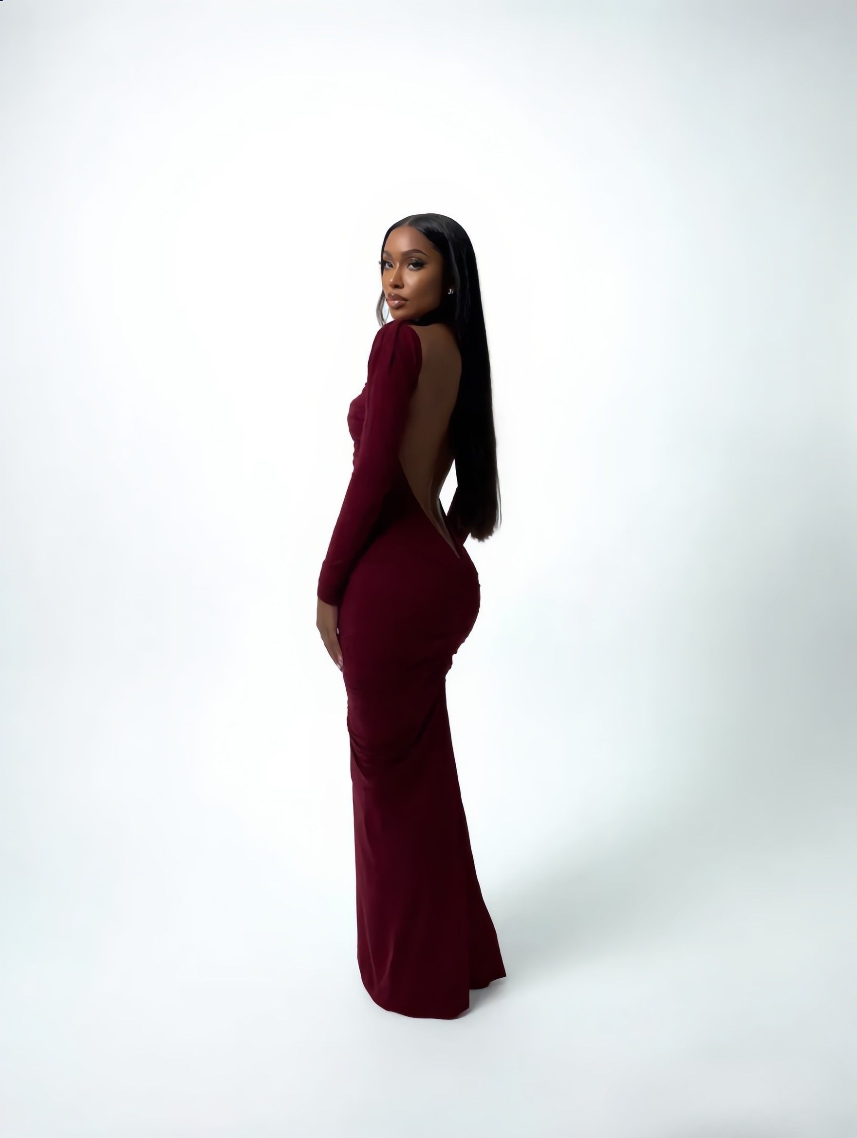 CrimsonAura™ Maxi Dress