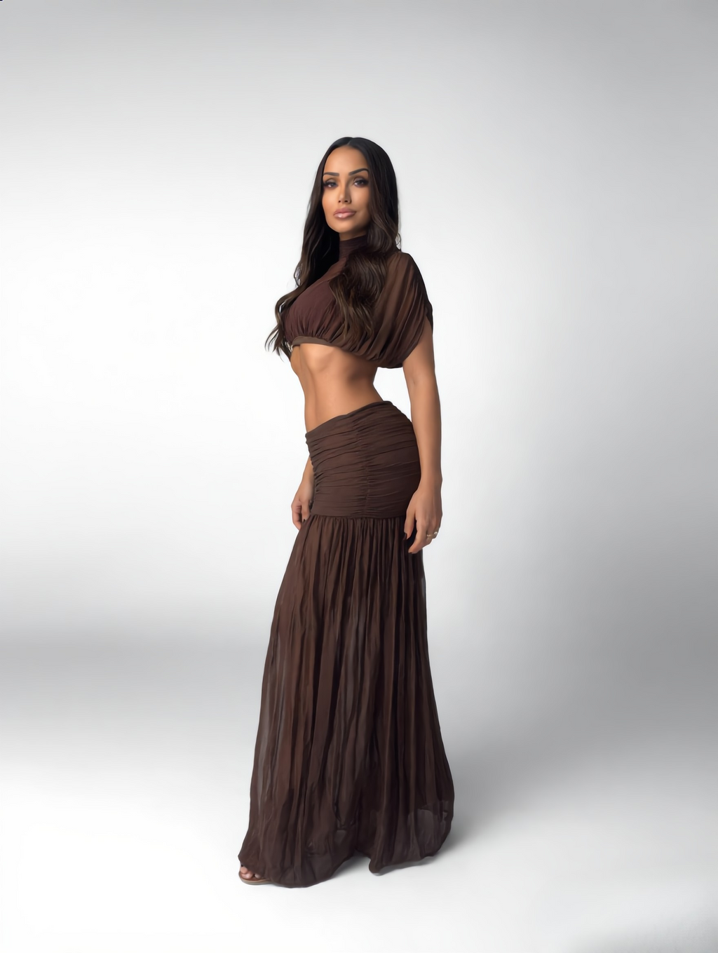 CrimsonFlow™ Skirt Set